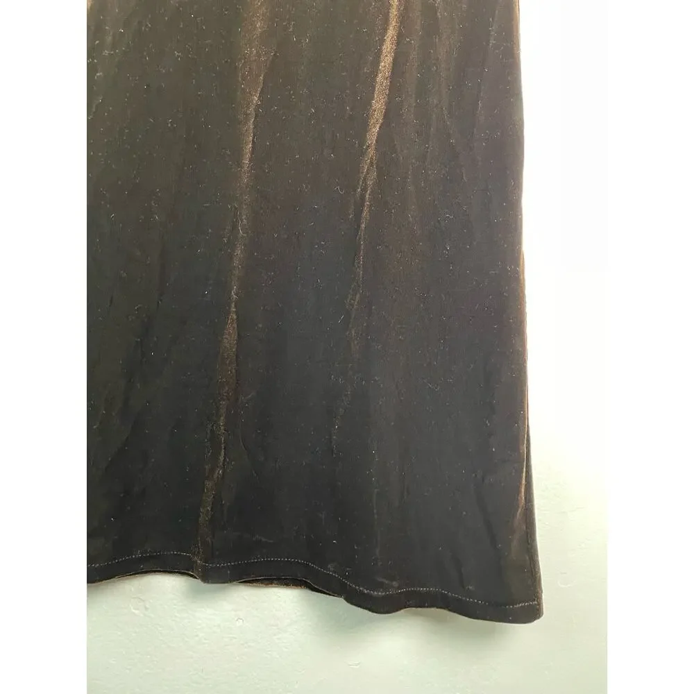 J.Crew Velvet Y2K Dress‎ Womens Small Brown Short Preppy Academia Mini Dress